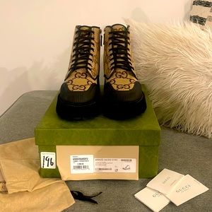 100% authentic Gucci Boots Camel Ebony/Nero Macro Canvas/Miro soft 😎🔥